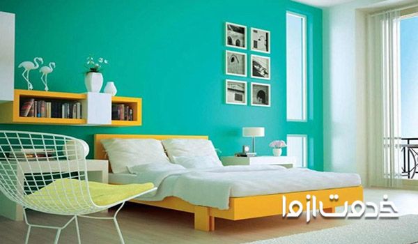 دیوار رنگ آمیزی شده با رنگ آکریلیک